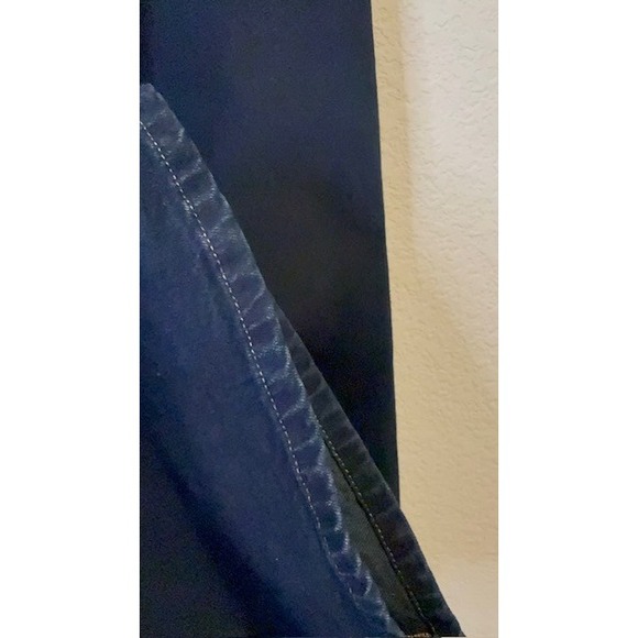 Alice + Olivia Jeans Dark Wash High Rise Wide Leg Denim Blue Indigo Tall 25 X 34 - Picture 8 of 9